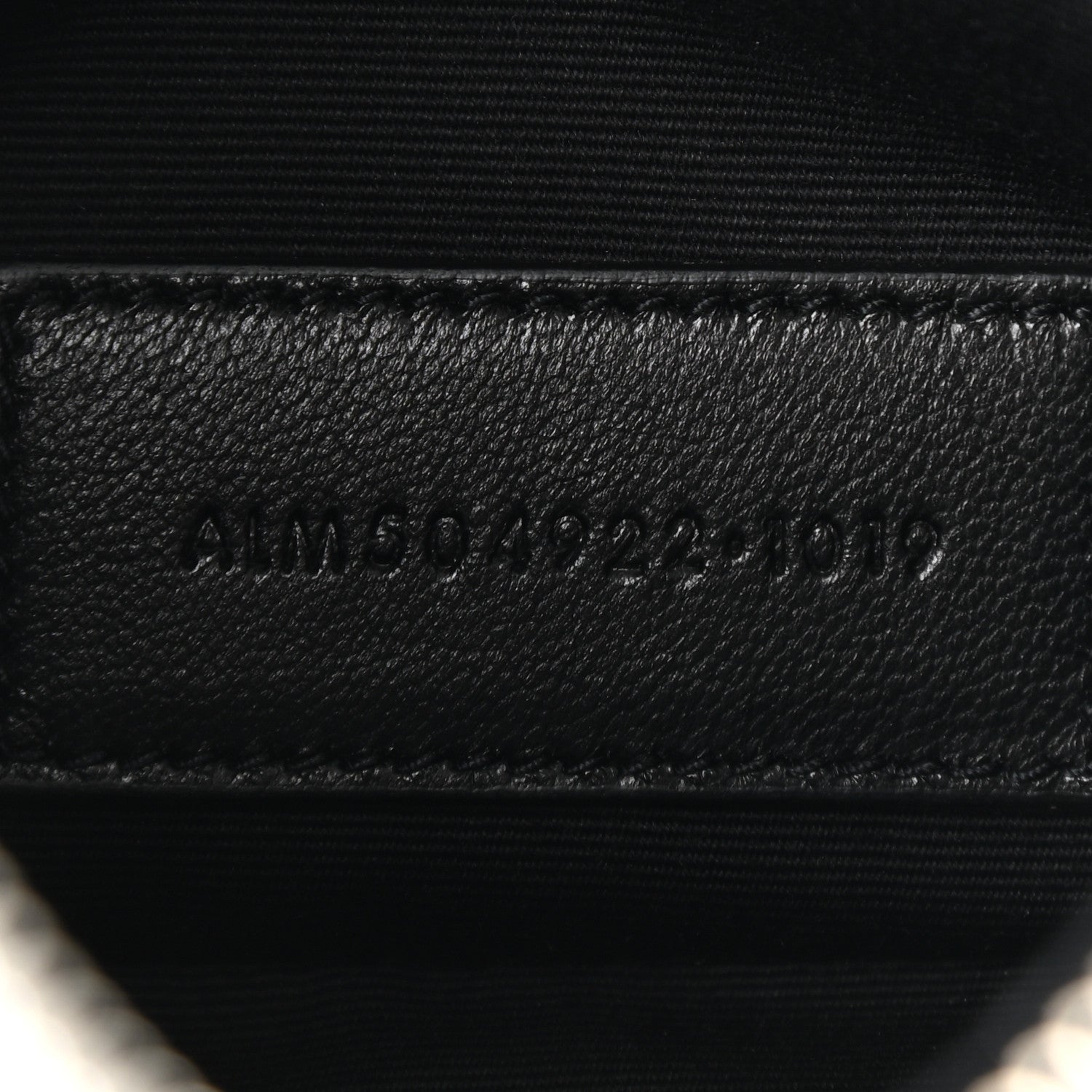 Saint Laurent Grain De Poudre Chevron Monogram Bill Pouch Granite 7 of 9