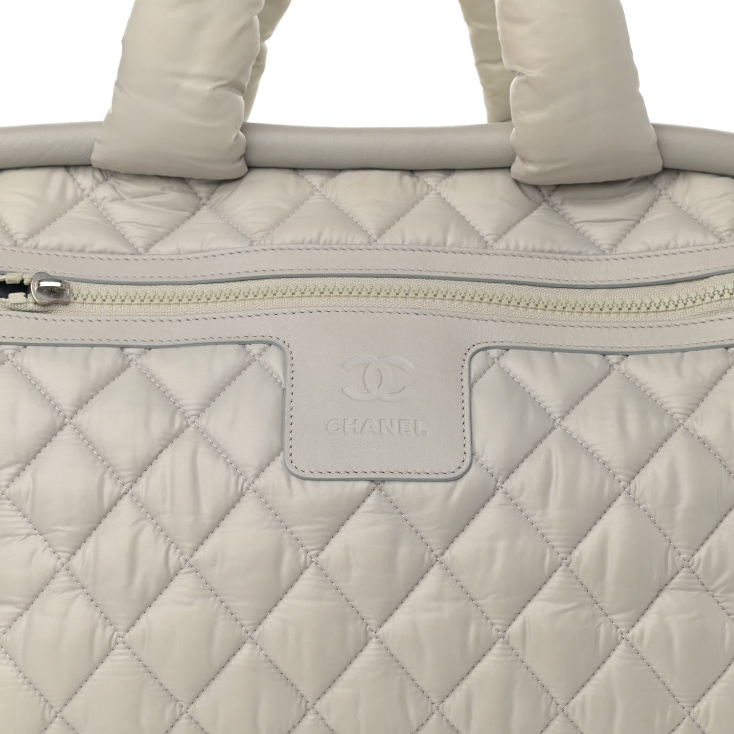 Chanel Nylon Coco Cocoon Bowler White 7 of 13