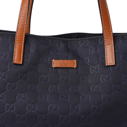 Gucci Nylon Monogram Medium Tote Navy 9 of 9