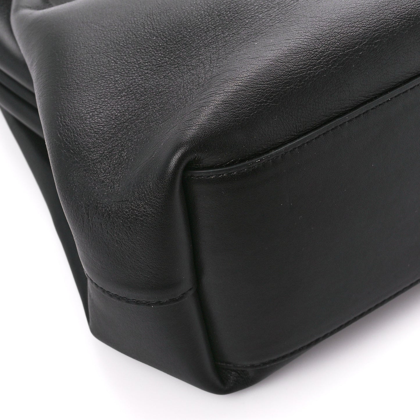 Calfskin Medium The Point Triangle Bag Black
