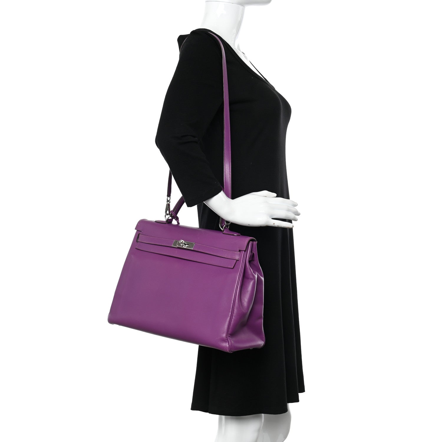 Hermes Swift Kelly Retourne 35 Cyclamen 2 of 14