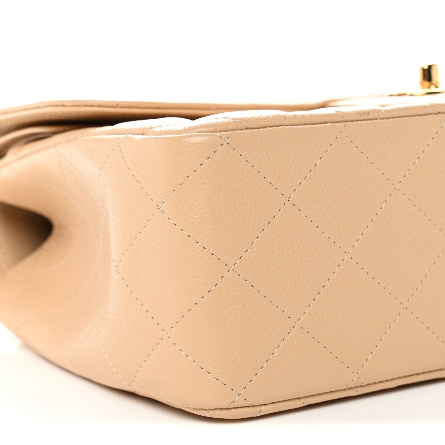 Chanel Caviar Quilted Jumbo Double Flap Light Beige 9 of 11