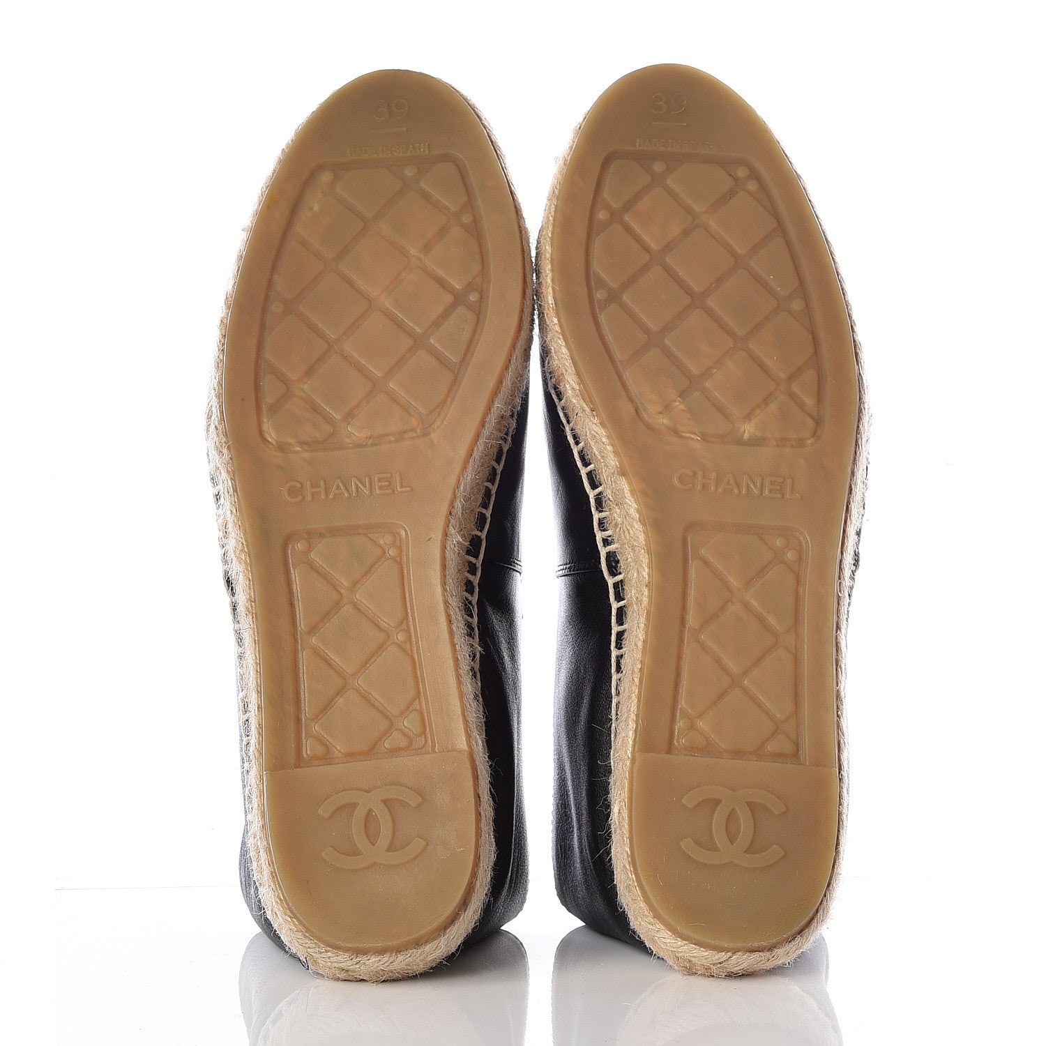 Chanel Lambskin CC Espadrilles 39 Black 6 of 11