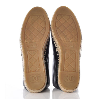 Chanel Lambskin CC Espadrilles 39 Black 6 of 11