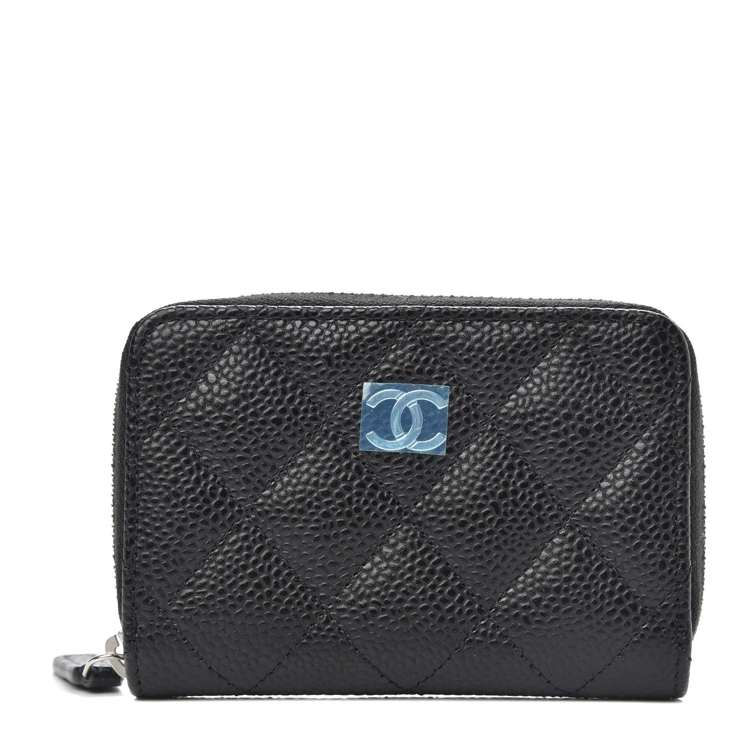 Chanel Caviar Quilted Zip Coin Purse Black 1 of 8