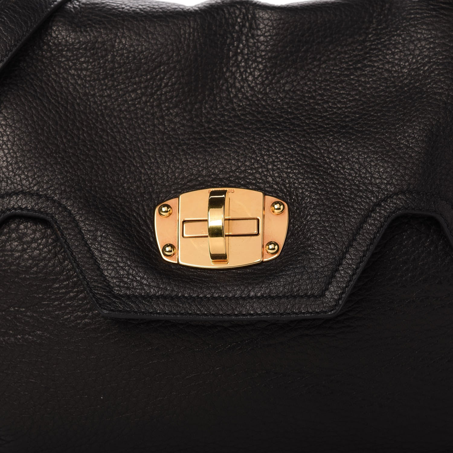 Miu Miu Cervo East-West Flap Satchel Black 9 of 9