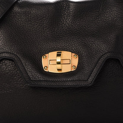 Miu Miu Cervo East-West Flap Satchel Black 9 of 9