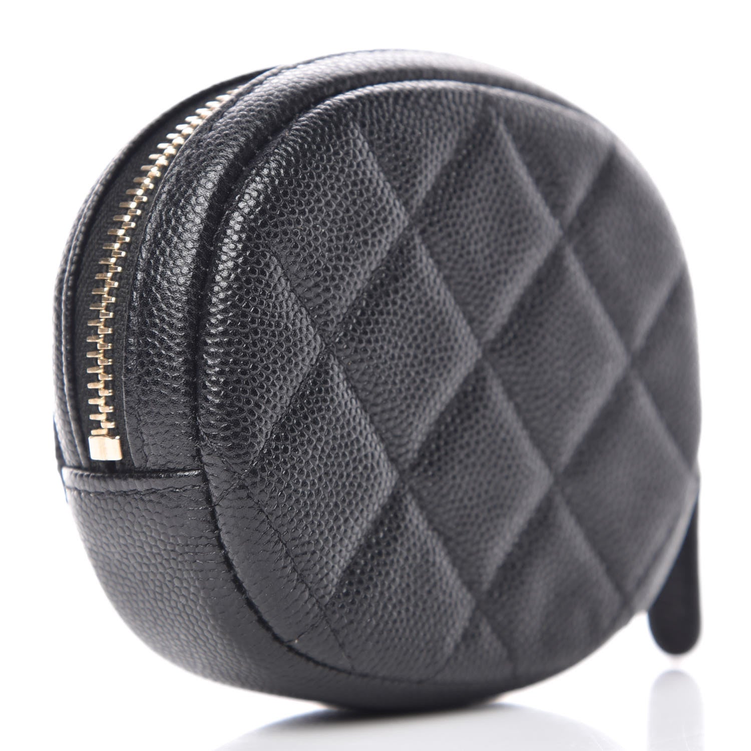Chanel Caviar Quilted Zip Around Classic Coin Purse Black 3 of 9