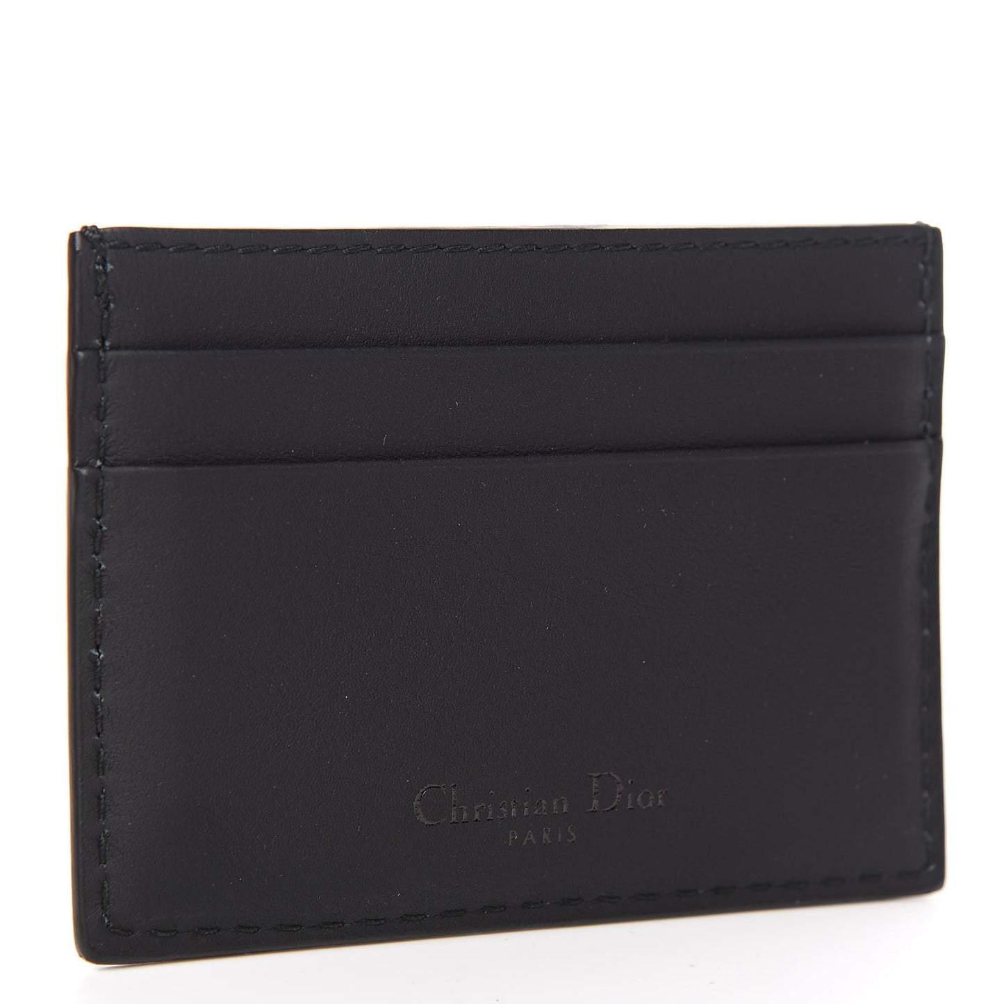 Calfskin D-Fence Card Holder Black
