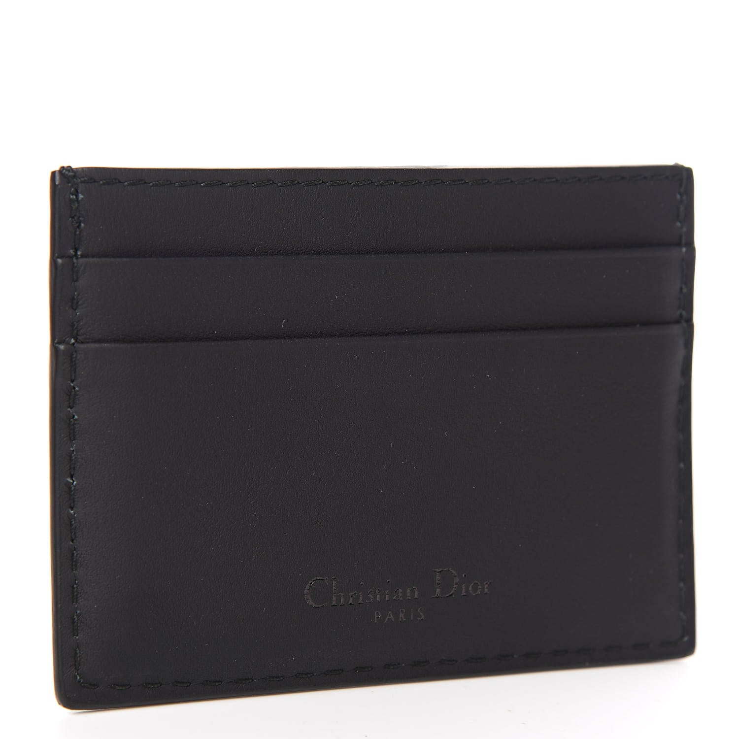 Christian Dior Calfskin D-Fence Card Holder Black 3 of 9