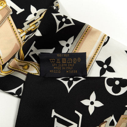 Louis Vuitton Silk Monogram Confidential Bandeau Black 4 of 6