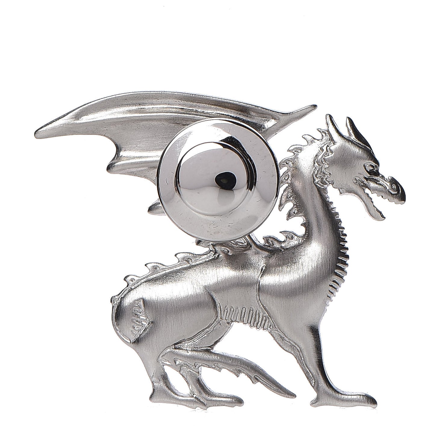 Palladium Dragon Brooch