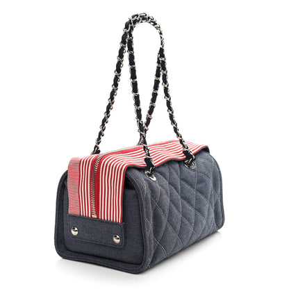 Chanel Denim Quilted CC Bag Blue 2 of 9