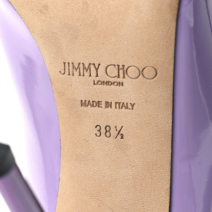 Jimmy Choo Patent Crystal Bing 100 Pumps 38.5 Wisteria 7 of 8