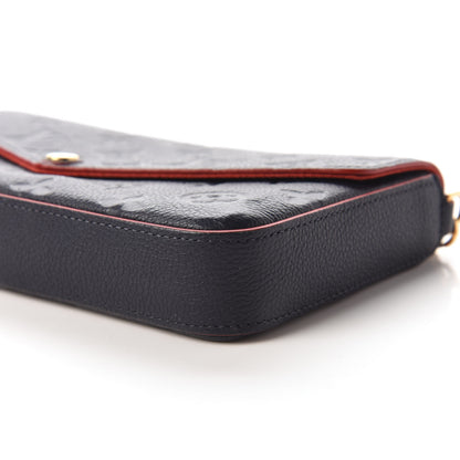 Louis Vuitton Empreinte Pochette Felicie Chain Wallet Marine Rouge 7 of 10