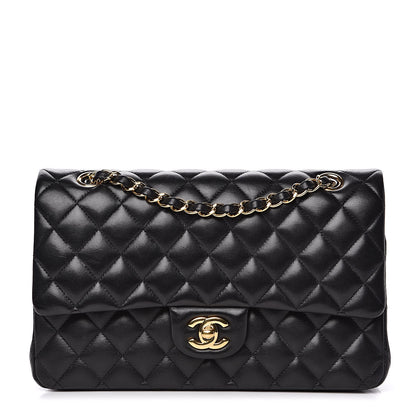 Chanel Lambskin Quilted Medium Double Flap Black 1 of 16
