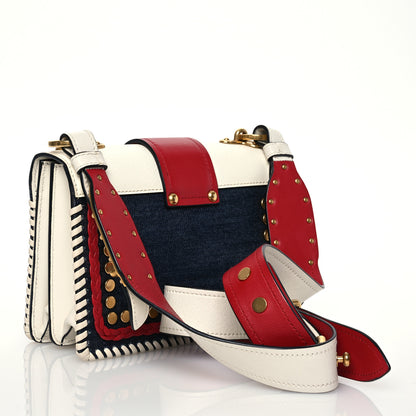 Prada City Calf Denim Cahier Bag Blue Fuoco 2 of 16