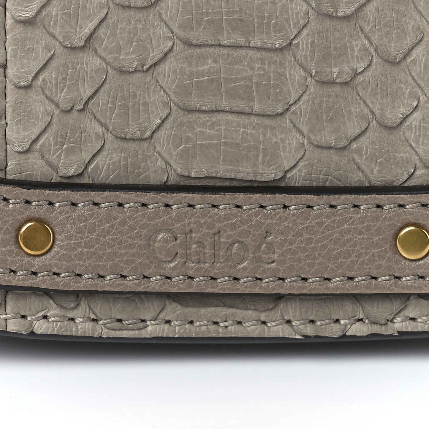 Python Small Nile Bracelet Bag Motty Grey