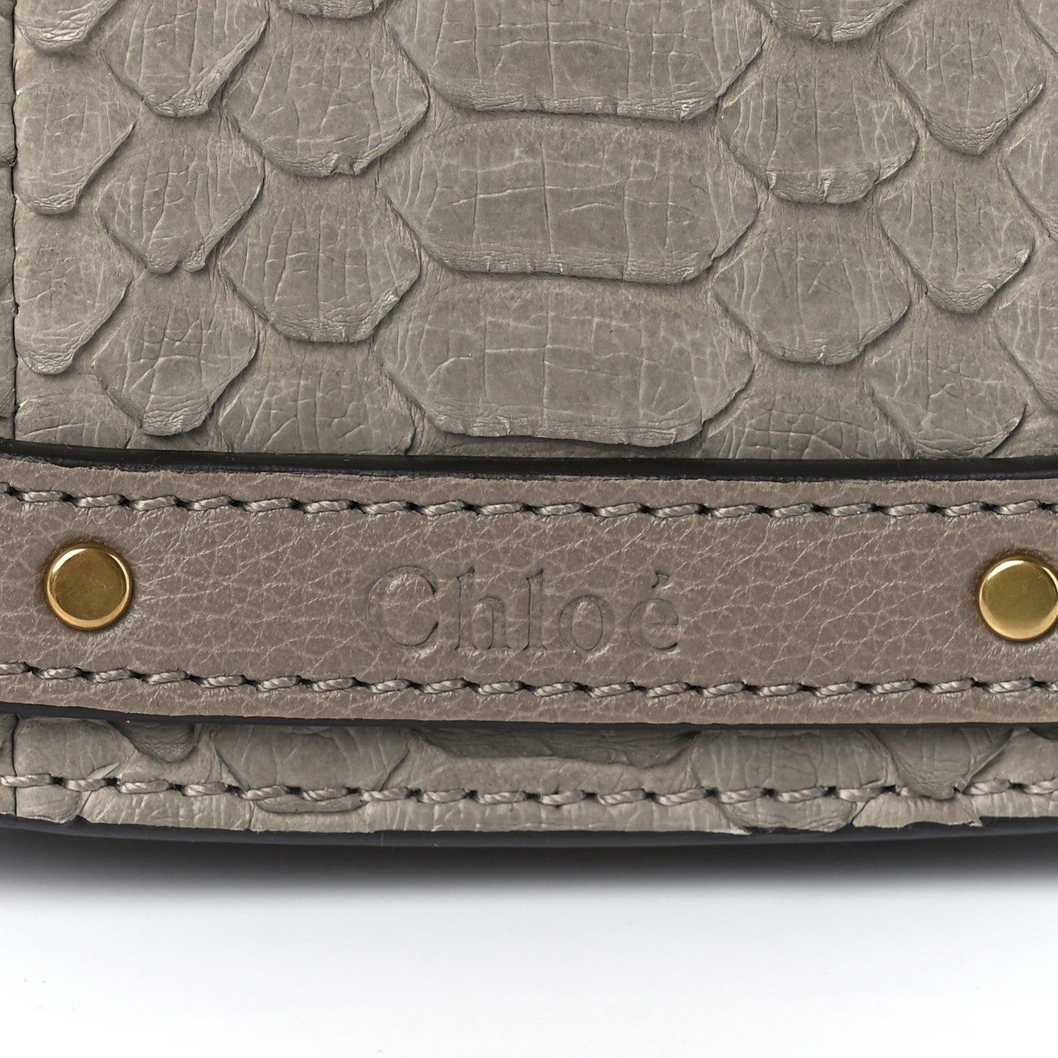 Chloe Python Small Nile Bracelet Bag Motty Grey 8 of 13