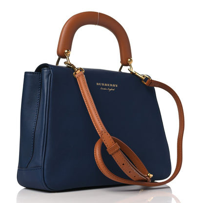 Burberry Trench Calfskin Medium DK88 Top Handle Bag Ink Blue 2 of 8