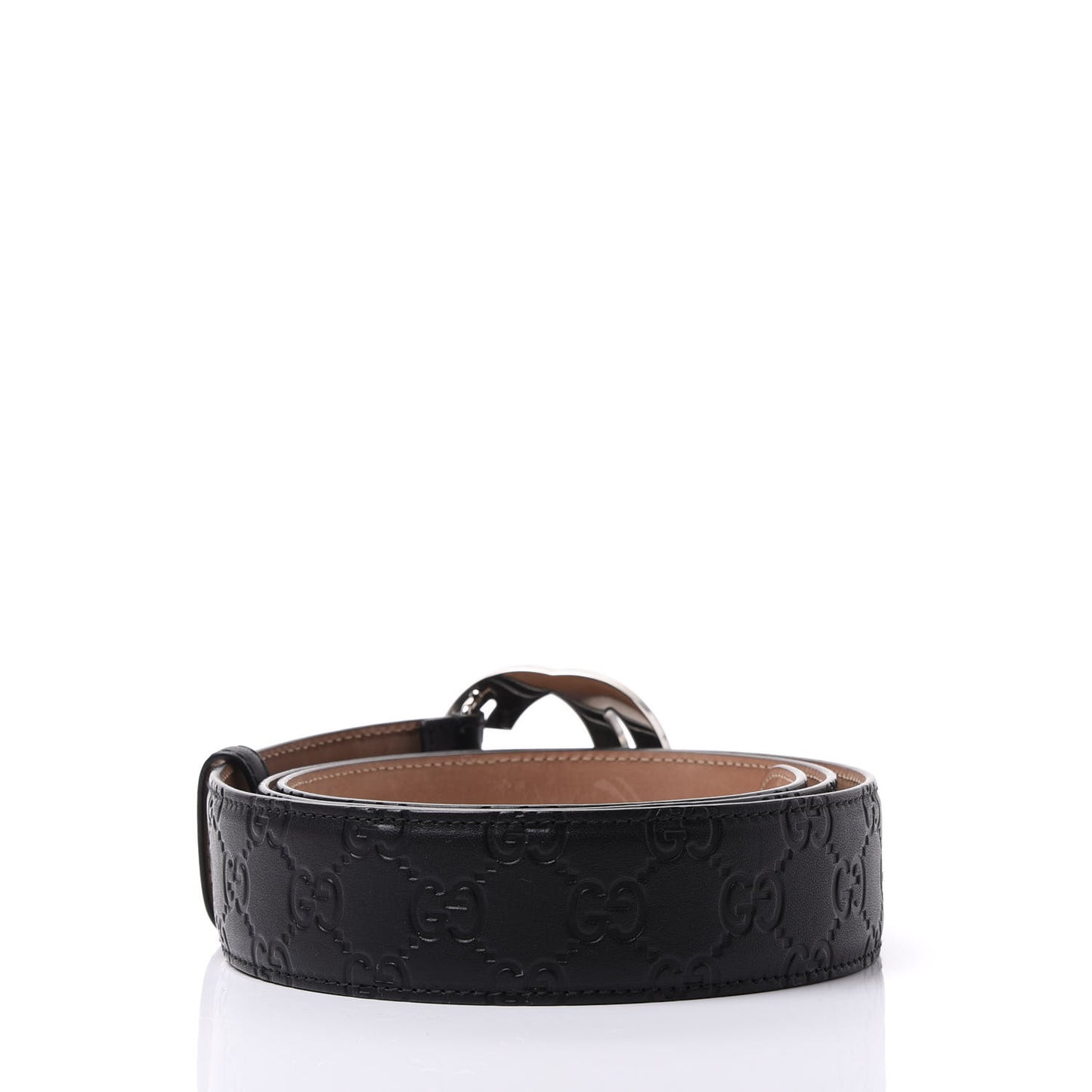 Guccissima Signature Interlocking G 40mm Belt 115 46 Black
