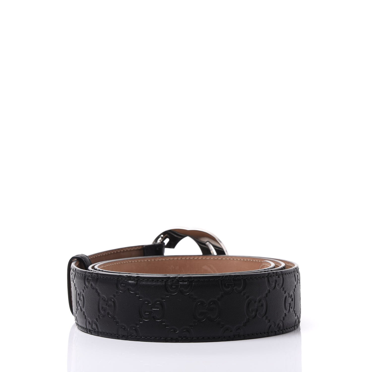 Gucci Guccissima Signature Interlocking G 40mm Belt 115 46 Black 2 of 5