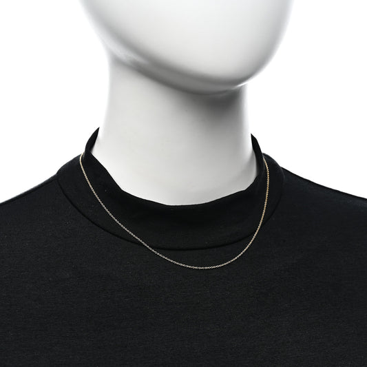 18K Yellow Gold Chain Necklace 16"