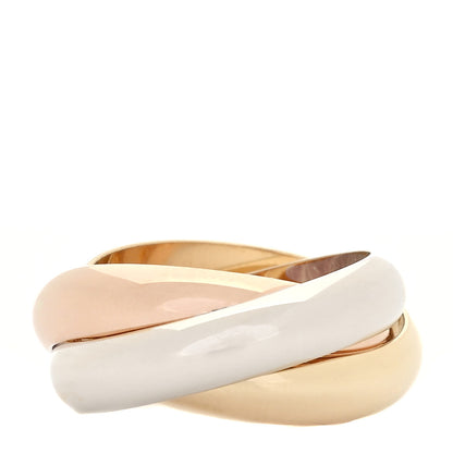 Cartier 18K Pink Yellow White Gold Large Trinity Ring 52 6 1 of 5