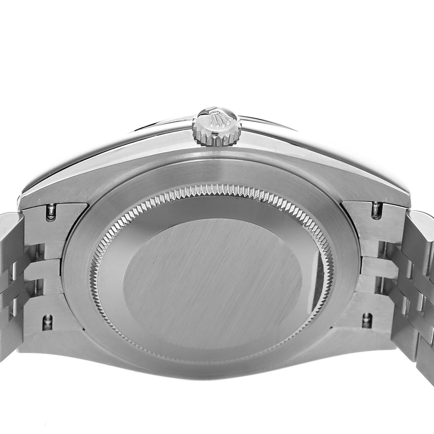Rolex Stainless Steel 41mm Oyster Perpetual Wimbledon Datejust Watch Slate 126300 4 of 5