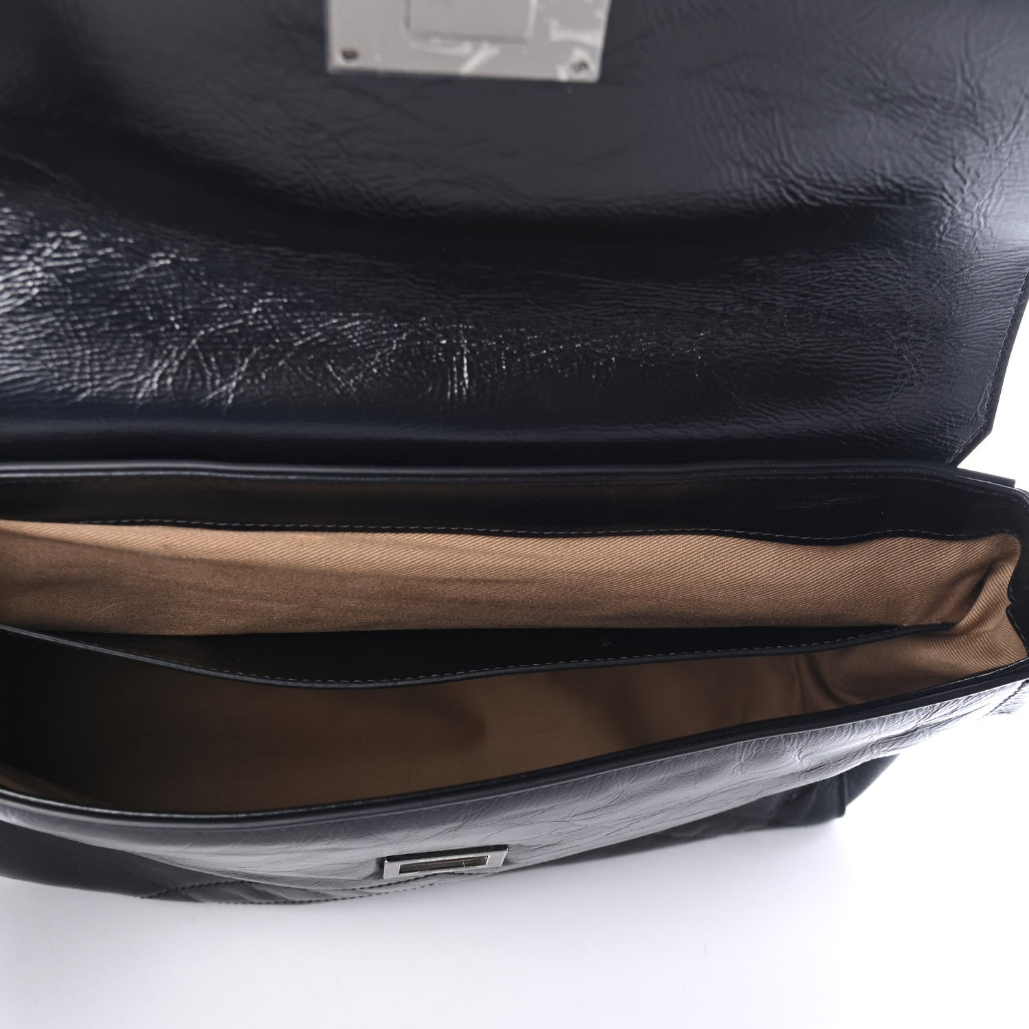 Givenchy Creased Patent Calfskin Medium ID Flap Black 4 of 4