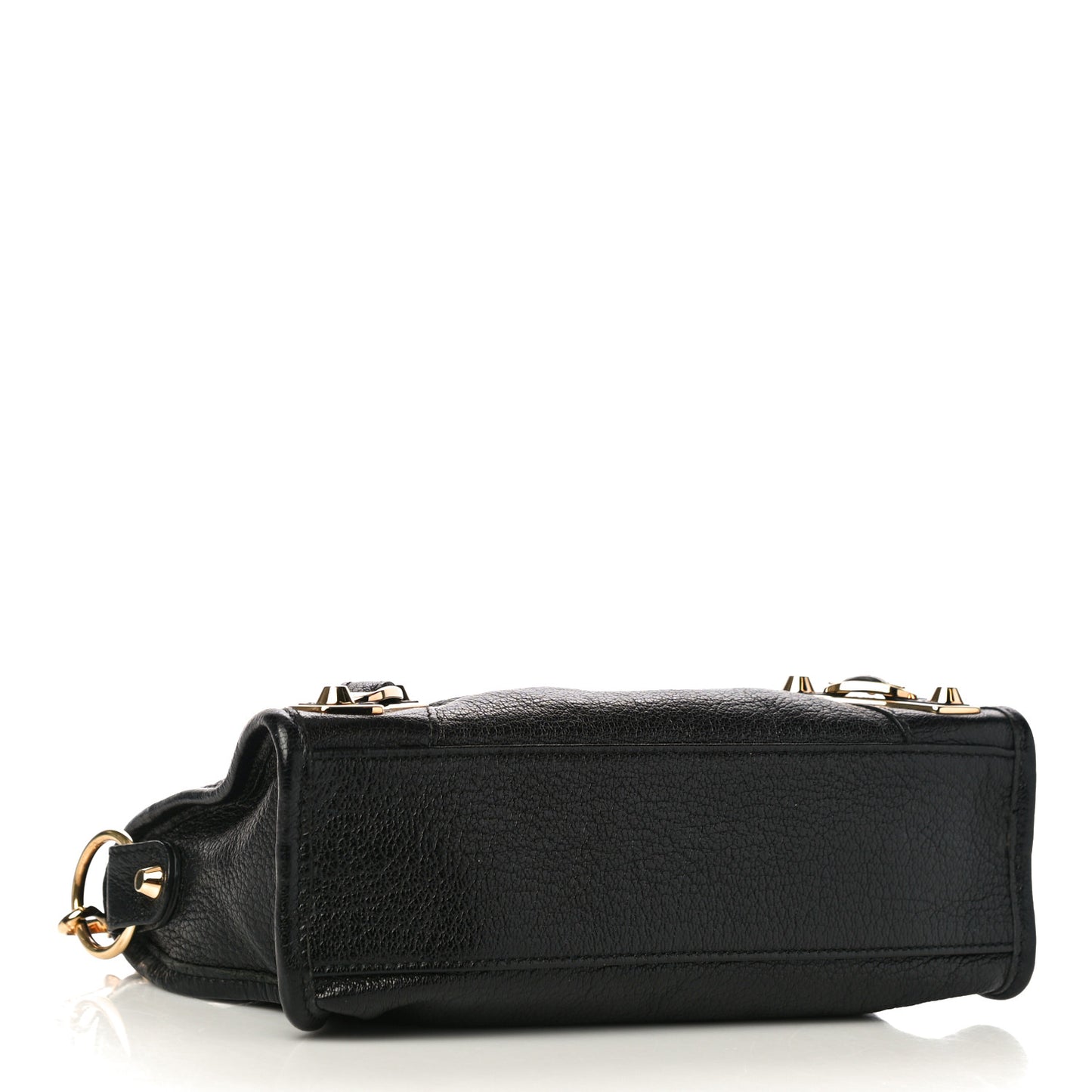 Chevre Gold Metallic Edge Hardware Mini City Black
