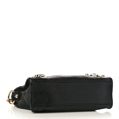 Balenciaga Chevre Gold Metallic Edge Hardware Mini City Black 4 of 10