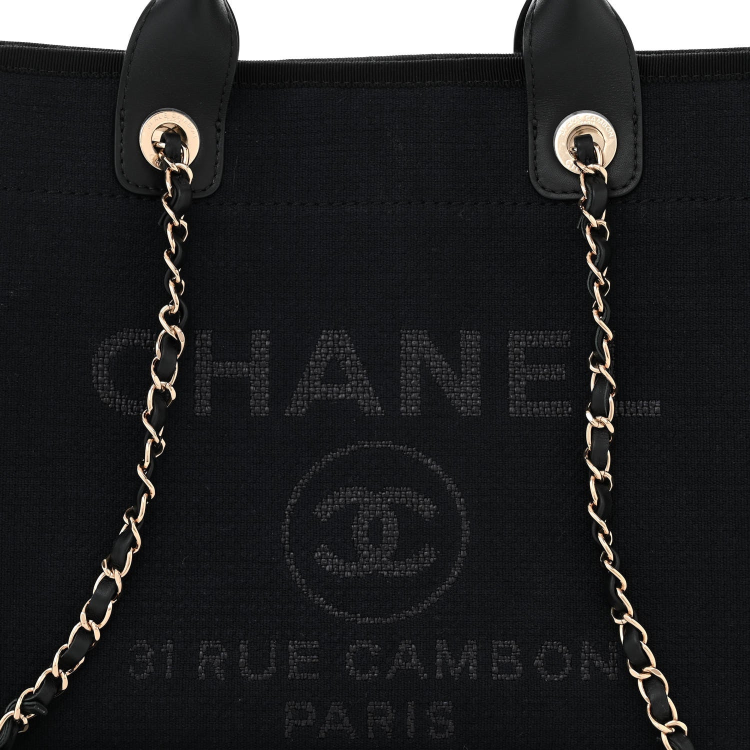 Chanel Mixed Fibers Small Deauville Tote Black 9 of 12