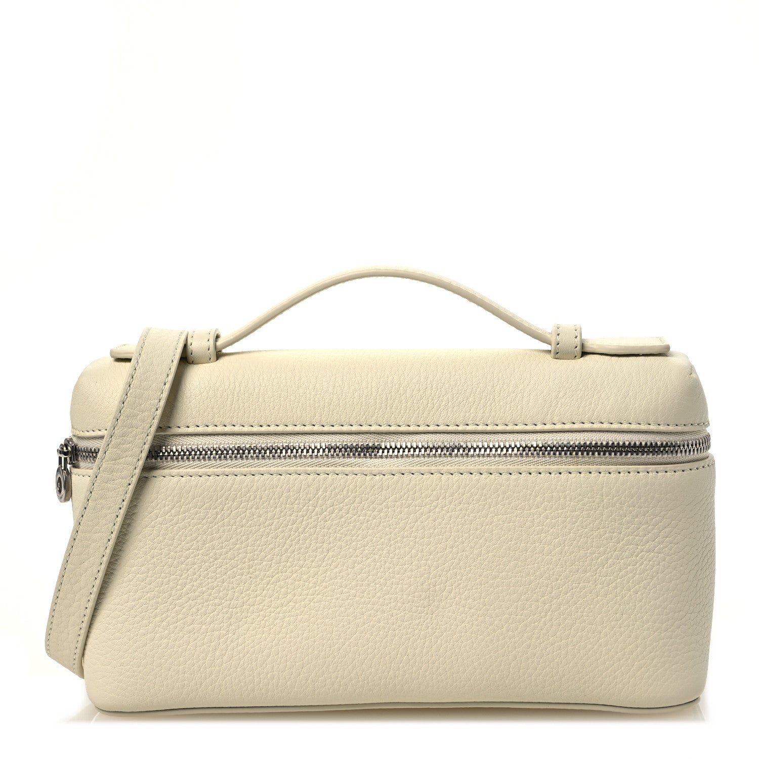 Loro Piana Grained Calfskin L19 Extra Pocket Pouch Whisper White 1 of 10