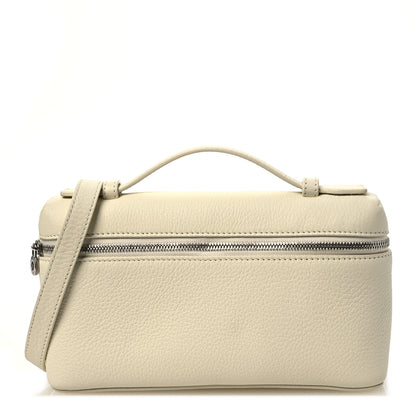 Loro Piana Grained Calfskin L19 Extra Pocket Pouch Whisper White 1 of 10