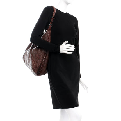 Bottega Veneta Lambskin Cobra Hobo Brown 2 of 8