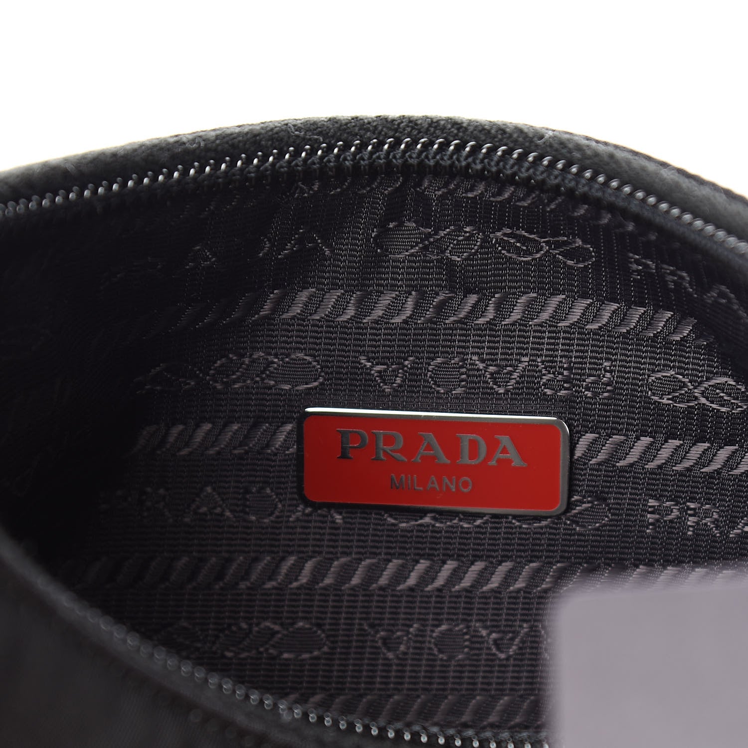 Prada Tessuto Nylon Saffiano Lunar New Year Mini Re-Edition 2000 Bag Black Fuoco 6 of 10