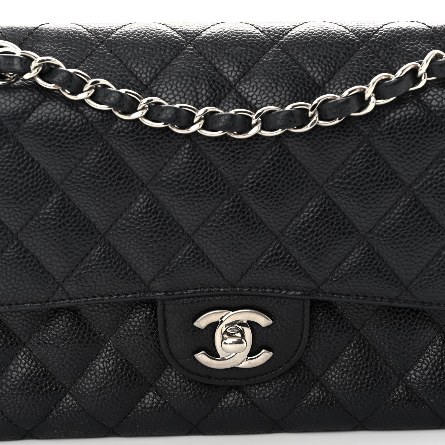 Chanel Caviar Quilted Medium Double Flap Black 8 of 10