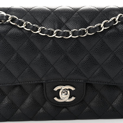 Chanel Caviar Quilted Medium Double Flap Black 8 of 10