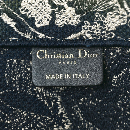 Christian Dior Canvas Embroidered Large Dioriviera Toile De Jouy Reverse Book Tote Blue 6 of 11