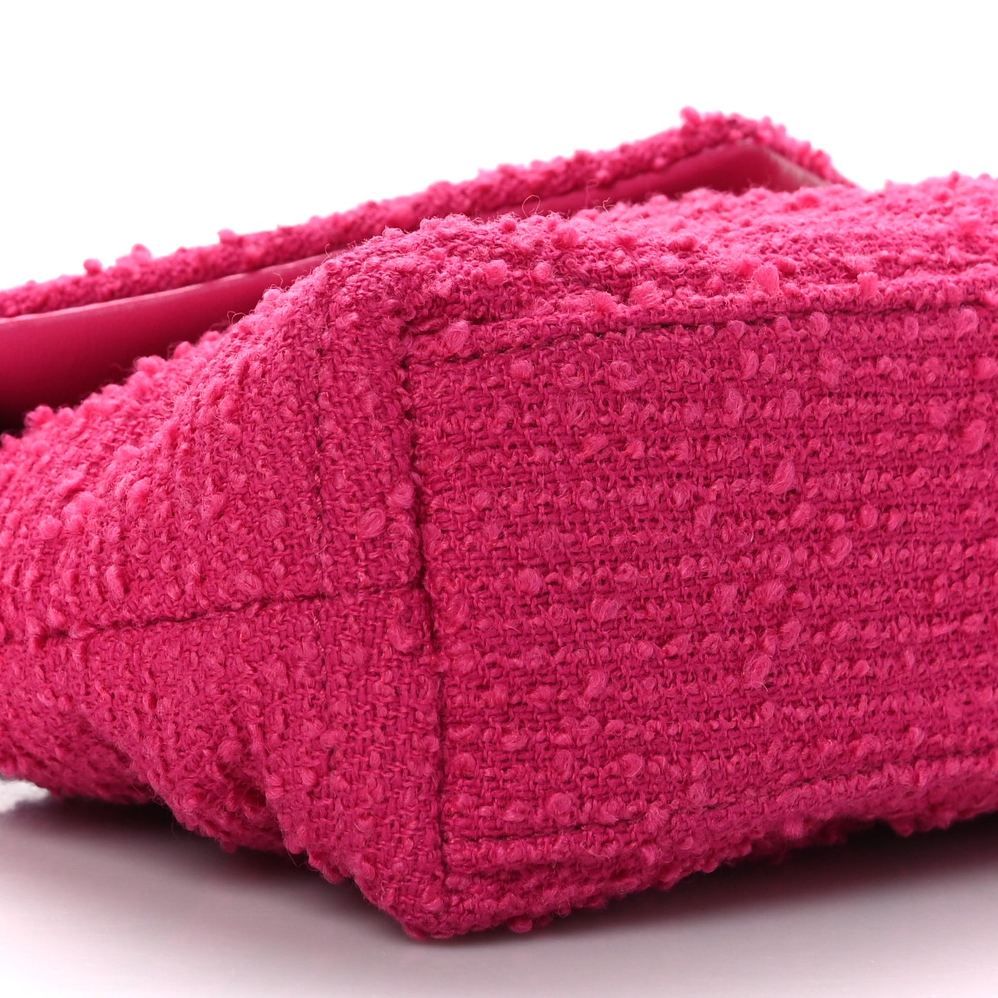 Boucle Tweed Quilted Toy Loulou Puffer Monogram Chain Satchel Magenta