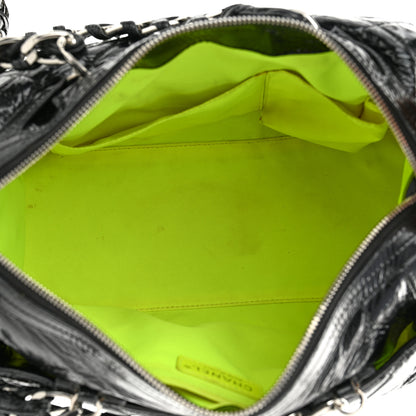 Chanel Patent Quilted Day Glo Flap Bag Black 4 of 10