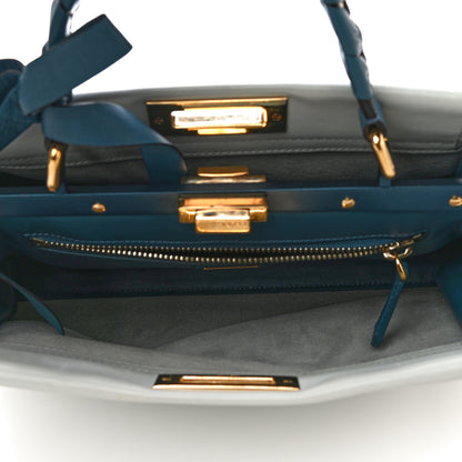 Fendi Vitello Seta Ribbon Medium Peekaboo Iconic Satchel Opale 5 of 11