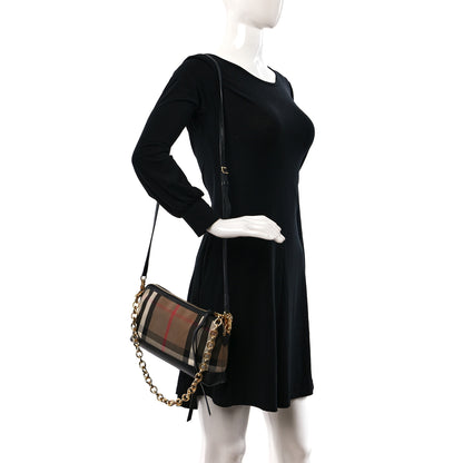 Burberry Derby House Check Abingdon Convertible Clutch Black 2 of 8