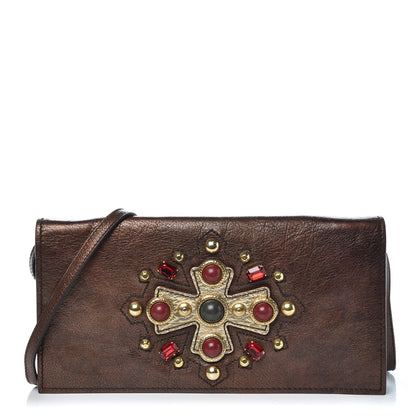 Saint Laurent Metallic Calfskin Byzance Flap Bronze 1 of 10