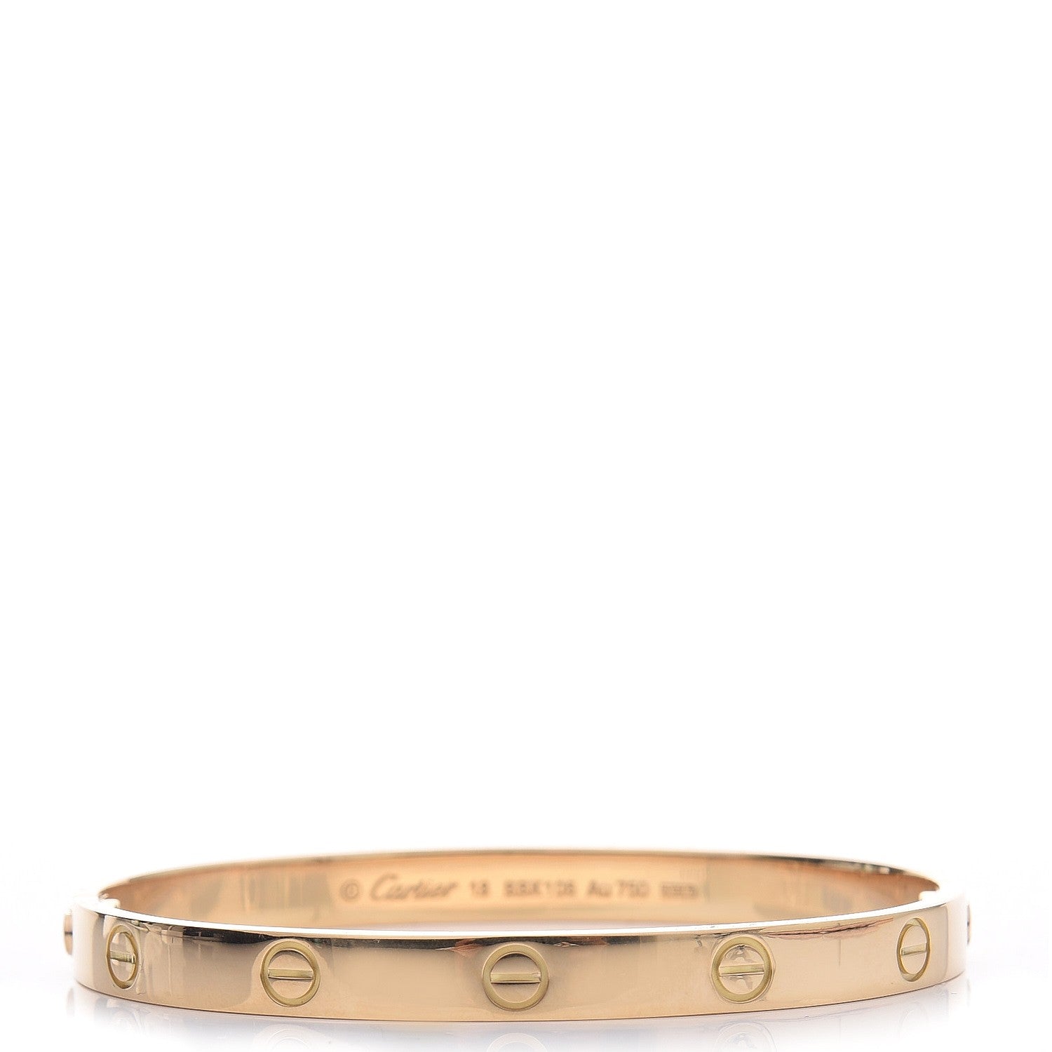 Cartier 18K Yellow Gold LOVE Bracelet 18 1 of 7