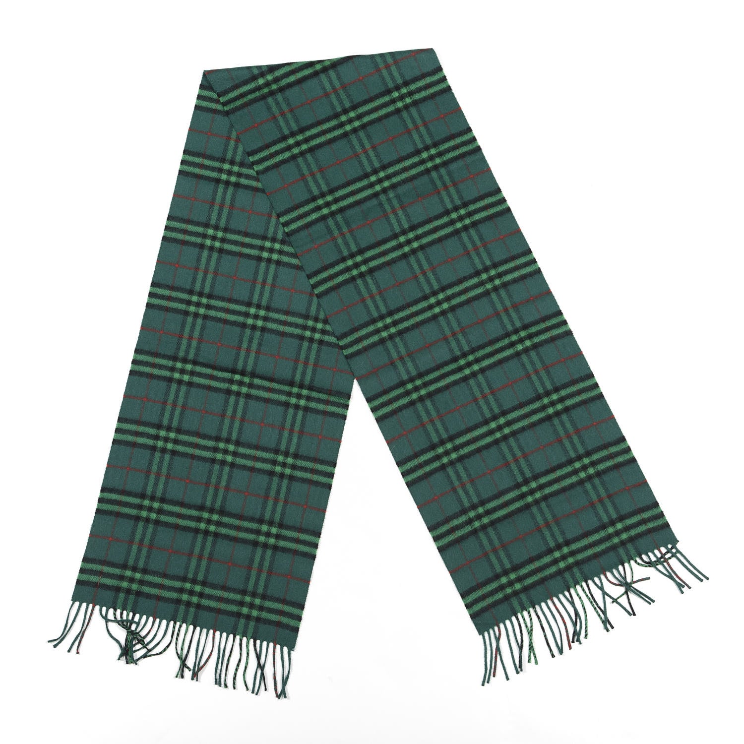 Burberry Cashmere Vintage Check Scarf Green 2 of 3