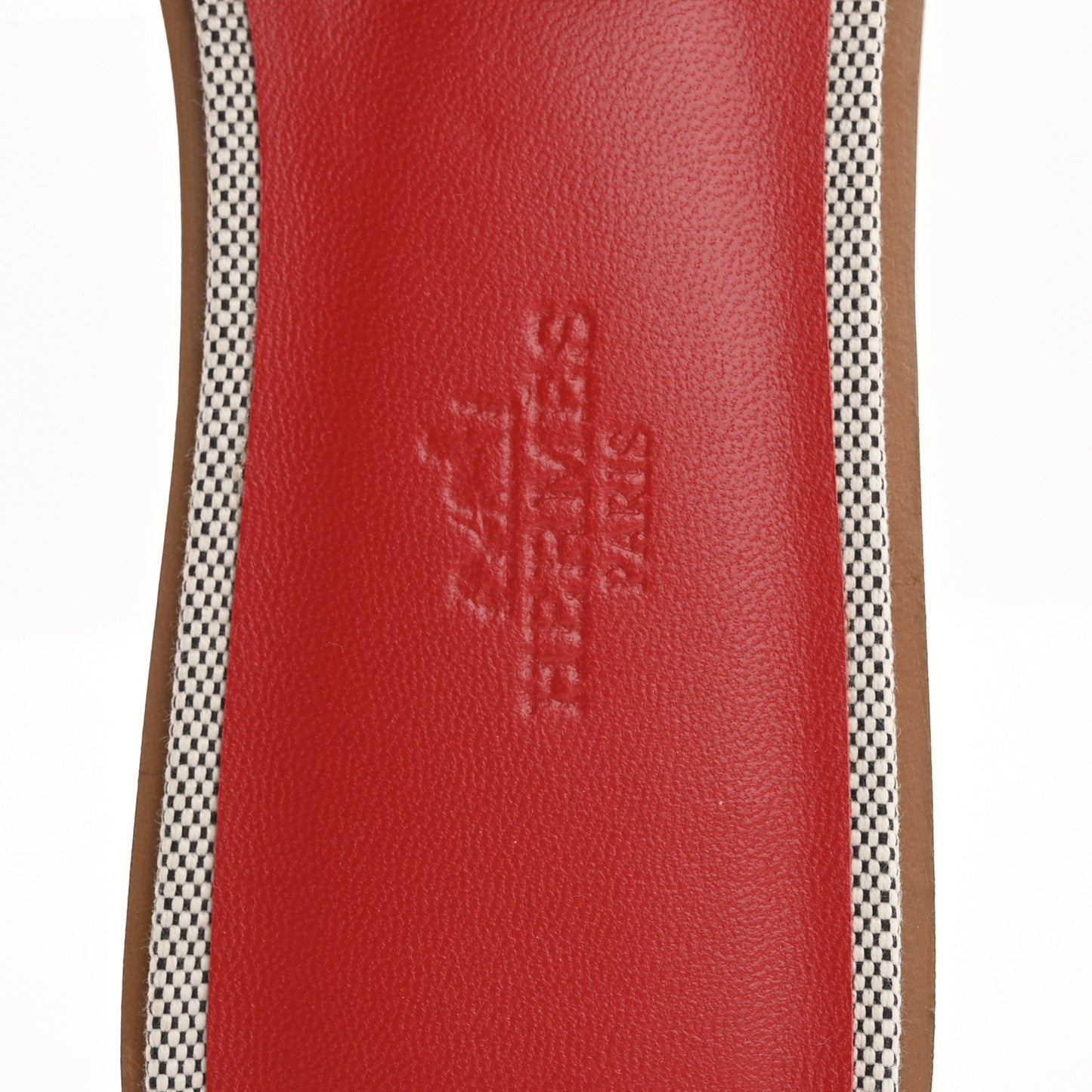 Canvas Calfskin Oran Sandals 36 Prunoir Rouge A Levre
