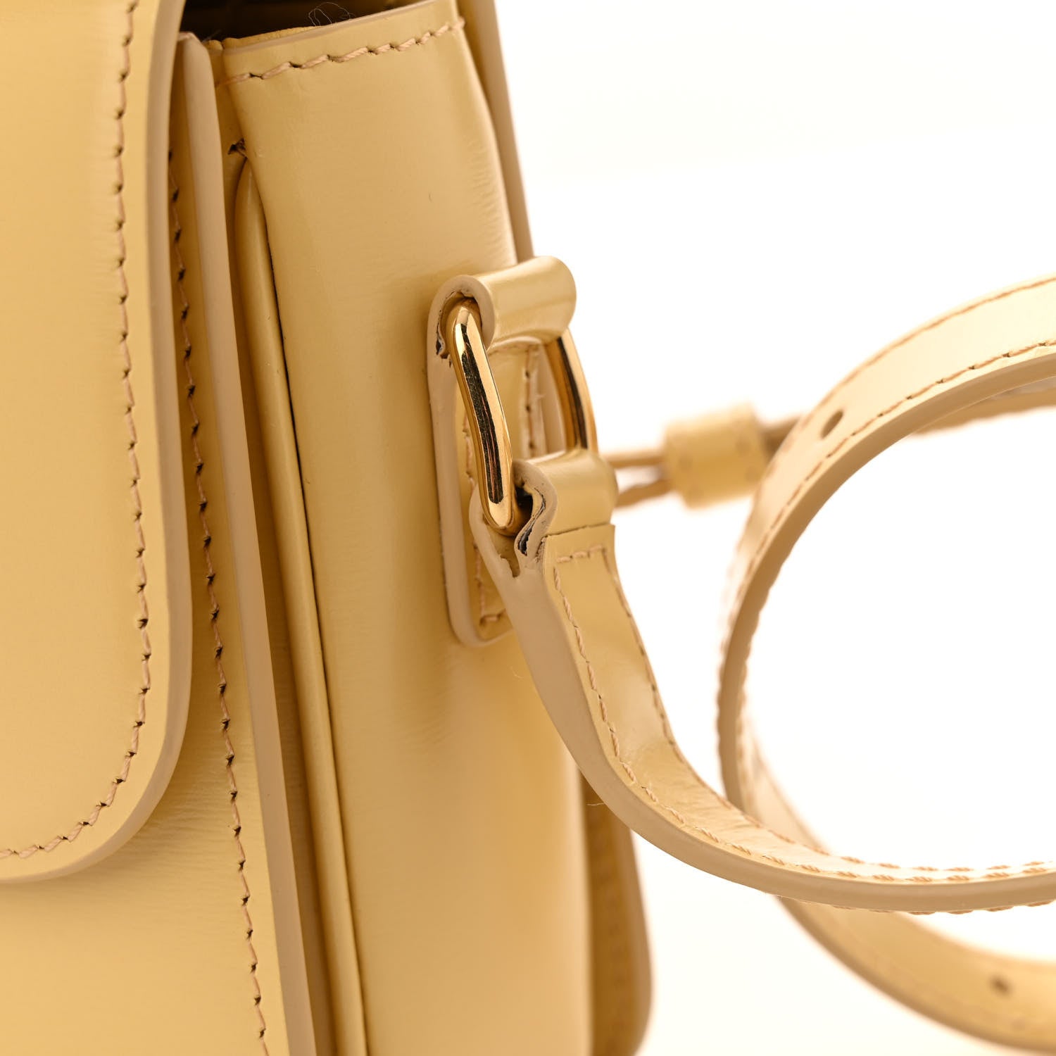 Celine Shiny Calfskin Teen Triomphe Light Yellow 14 of 14