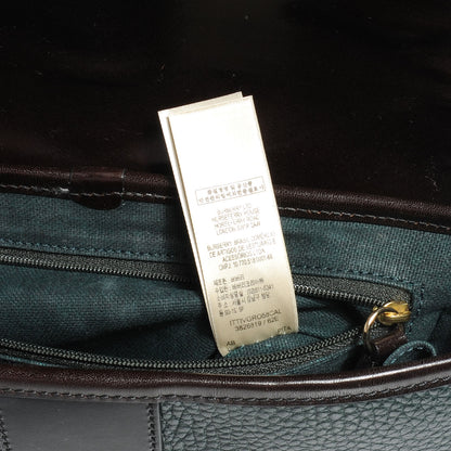 Burberry Leather Suede Brickfield Shoulder Bag Green 9 of 11